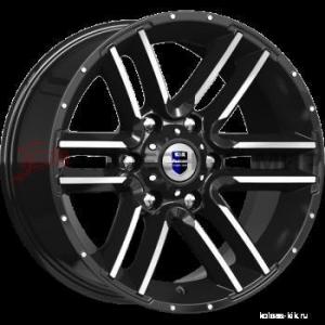 КиК  Алгама (КС762)  8,0\R17 6*139,7 ET-10  d106,1  Алмаз-черный  [73972]