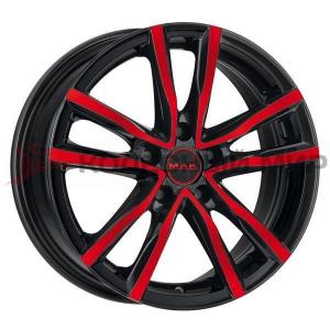 MAK Milano 6,5x16 5/112 ET45 d-76 Black and Red (F6560MIBR45VK2)